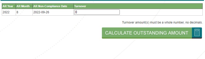 CIPC Annual Return - calculating outstanding amount