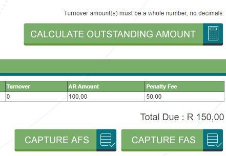 CIPC Annual Return - capture AFS or FAS