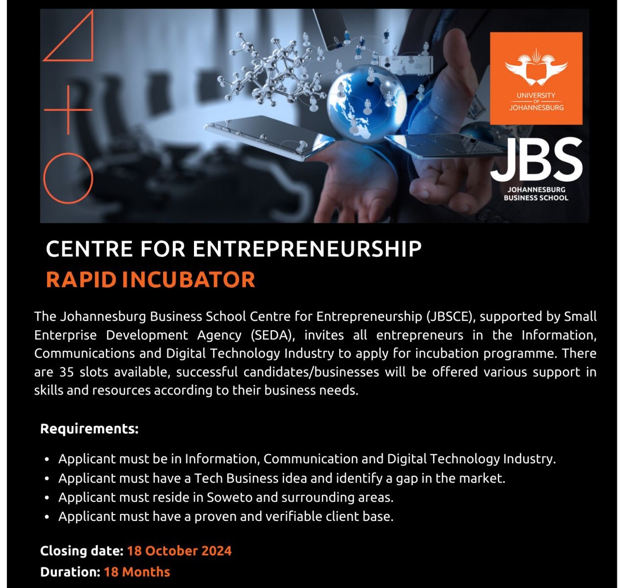 SEDA UJ Rapid Incubator